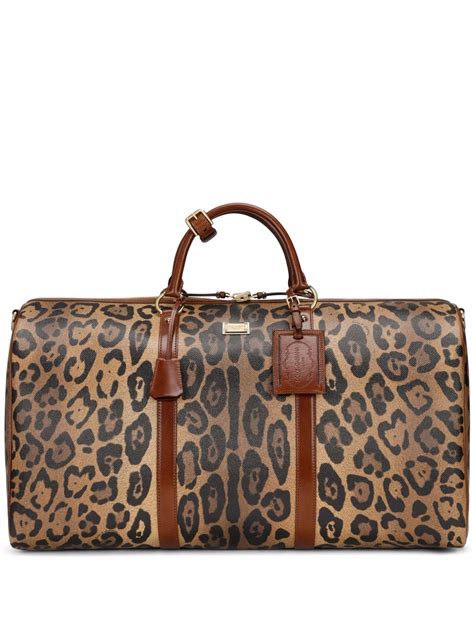 dolce gabbana borsa maculata|Leopard print medium travel bag .